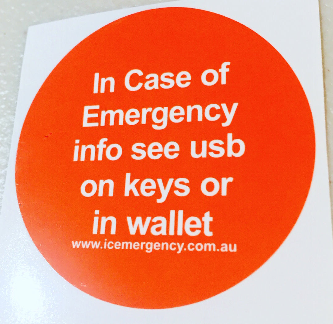 PARAMEDIC ALERT STICKER โ I.C.Emergency